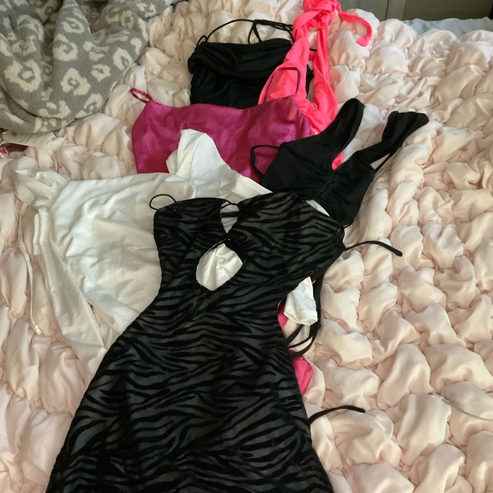 Assortment of party dresses